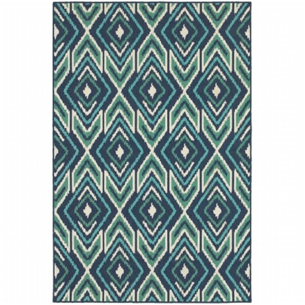 Sphinx By Oriental Weavers Oriental Weavers Meridian 2209B 8 and apos; Round Round - Navy/ Green-Polypropylene M2209B240RDST - main